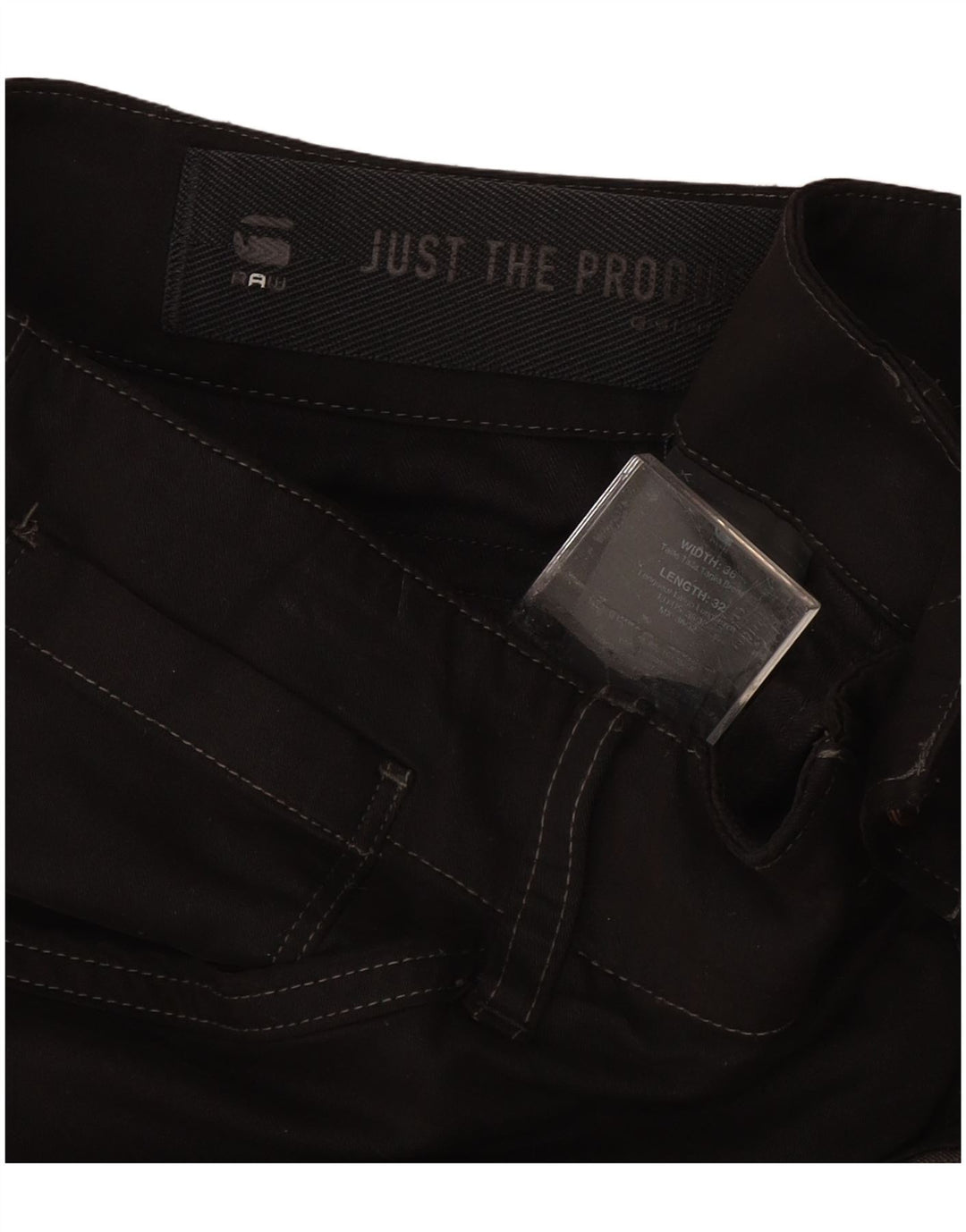 G-STAR Pantalones cargo ajustados para hombre W36 L32 Algodón negro