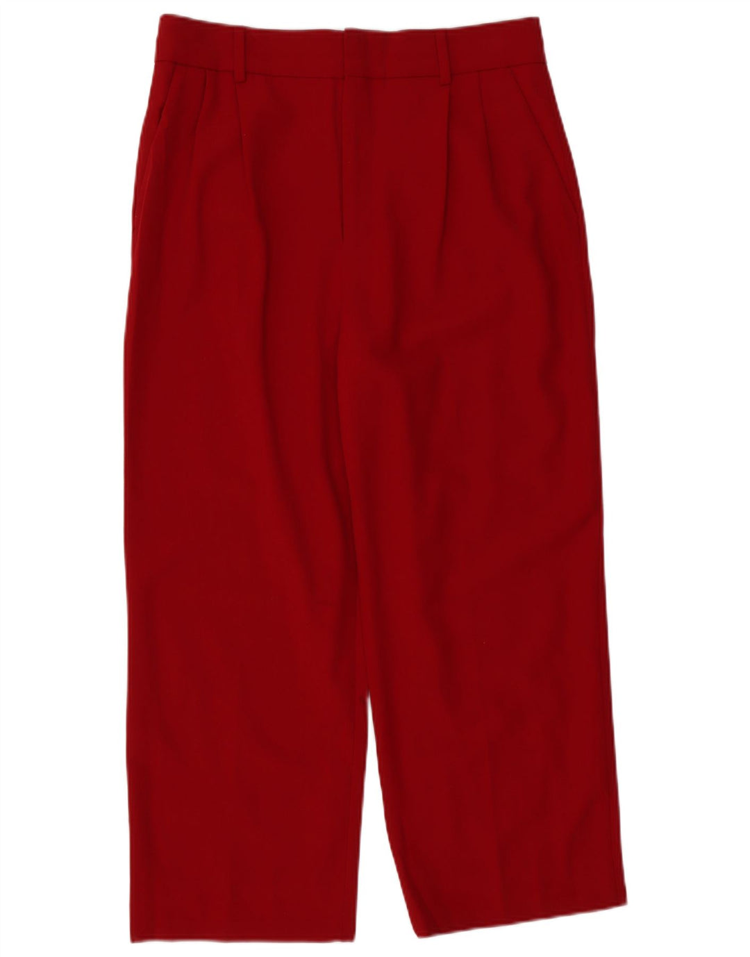 Zara Mujer Pantalones Cortos Pegged Grande W32 L25 Poliéster Rojo