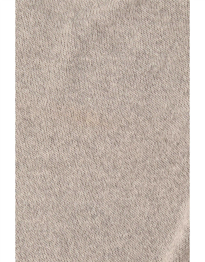 Massimo Dutti Jersey Mujer con Cuello en V UK 44 Algodón Moteado Gris Medio