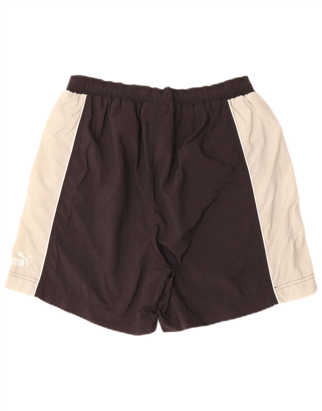 PUMA Pantalones cortos deportivos para hombre poliéster color block negro grande