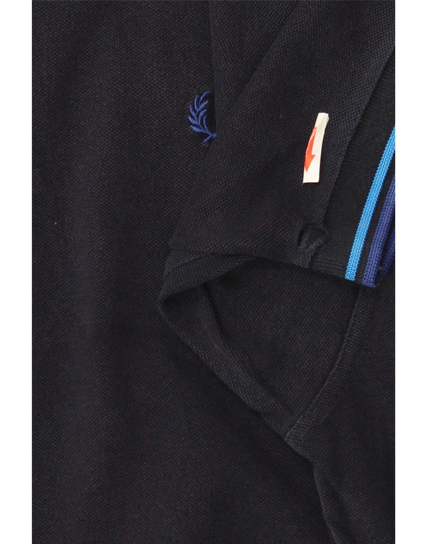 Fred Perry Polo para hombre 2XL Algodón a rayas azul marino