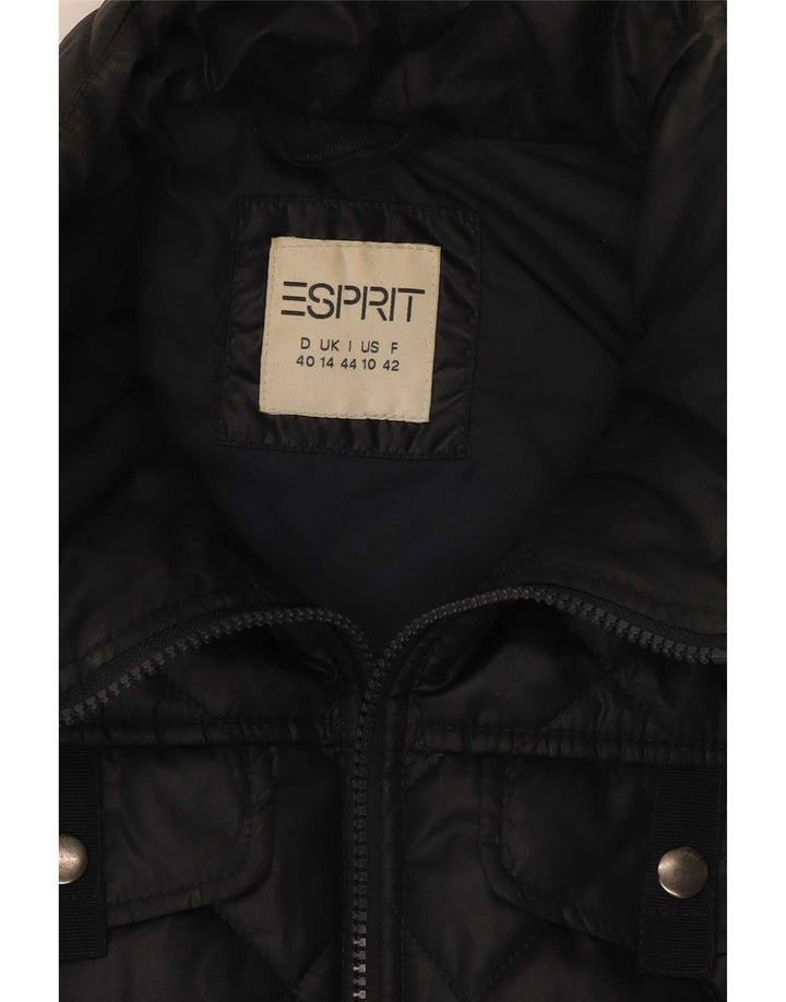 Esprit Chaleco acolchado para mujer UK 44 Grande Poliéster negro