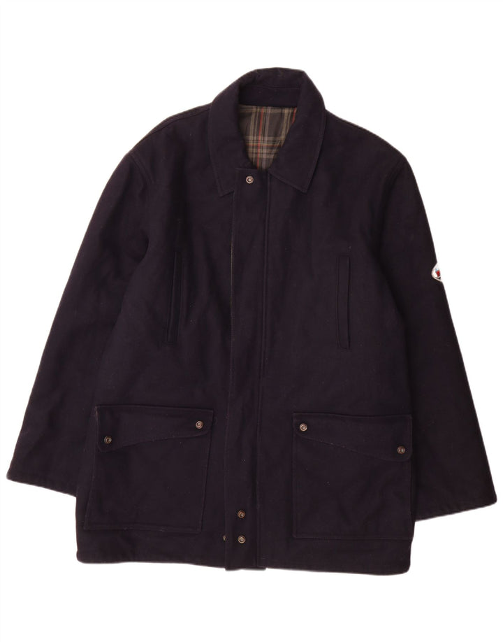 Abrigo reversible para hombre North Pole UK 42 XL Lana azul marino