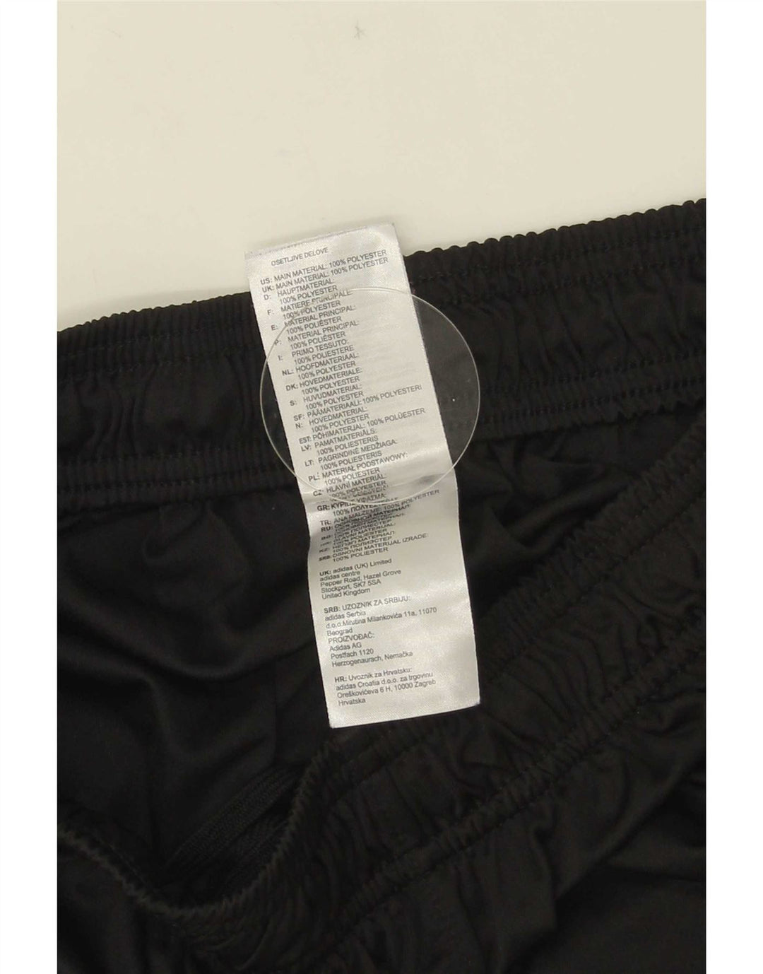Adidas Mujer Climalite Sport Shorts UK 12 Medio Negro Poliéster