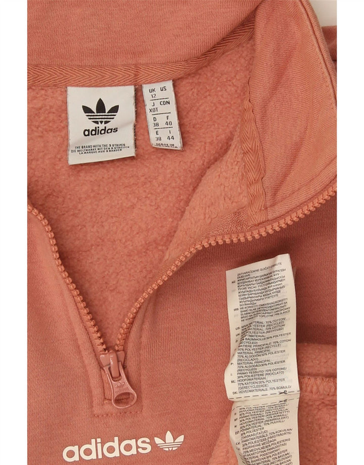 Adidas - Sudadera con gráfico de gran tamaño para mujer, talla 12, color naranja mediano