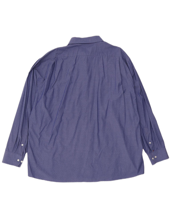 Tommy Hilfiger Camisa de corte regular para hombre talla 18 1/2 2XL Algodón con manchas azules