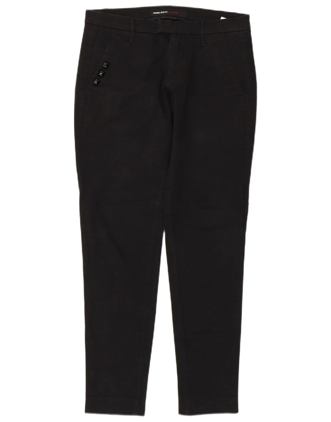 MISS SIXTY Pantalones chinos ajustados para mujer W26 L28 Algodón negro