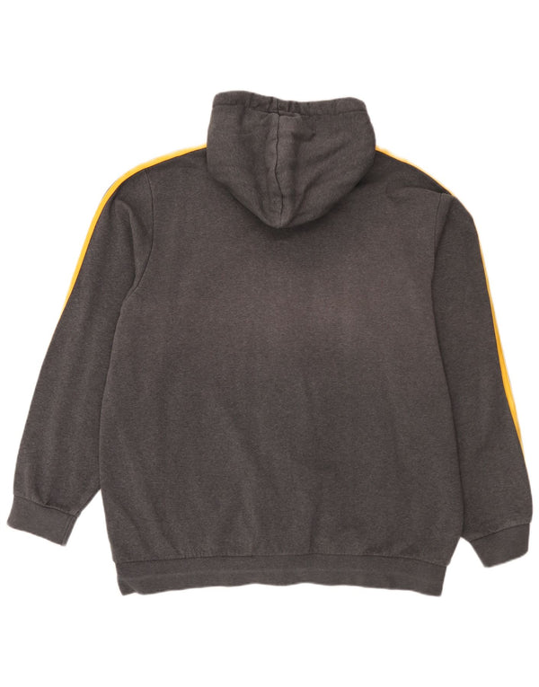 Adidas - Sudadera con capucha y cremallera para hombre, talla 2XL, algodón gris