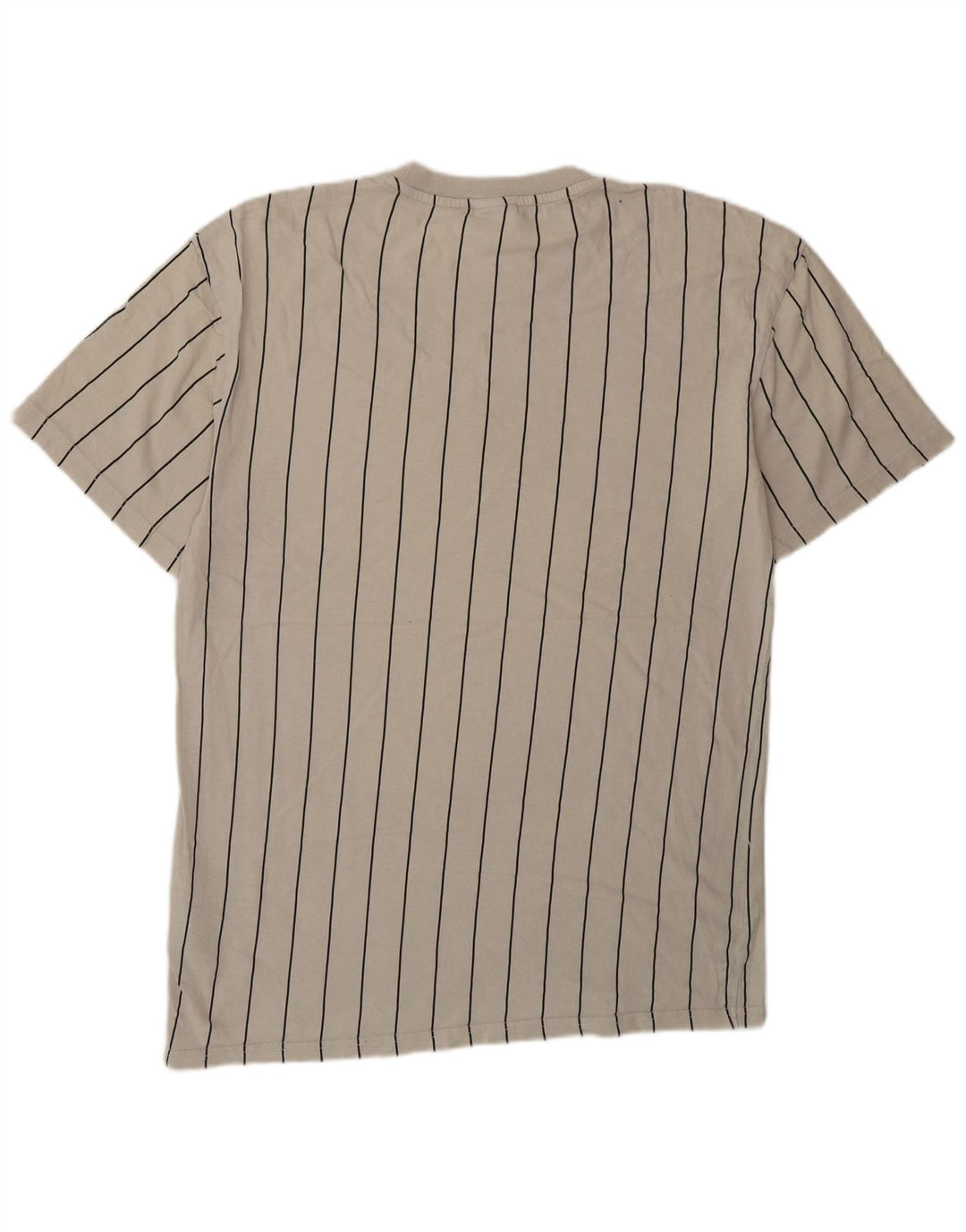 KARL KANI Camiseta gráfica para hombre Top pequeño de algodón a rayas beige