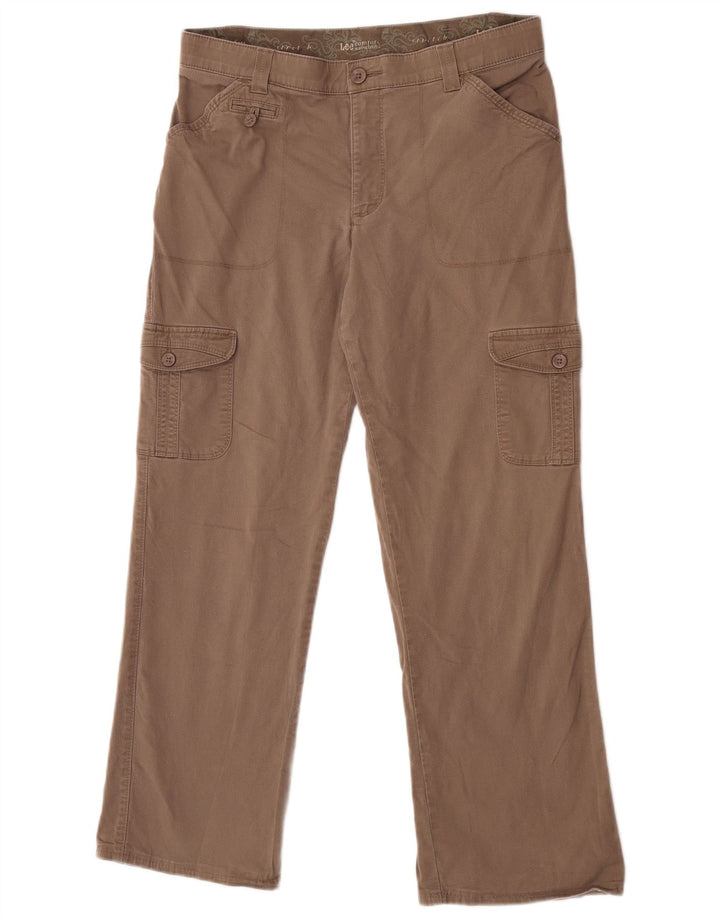 Pantalones Cargo Rectos Lee Mujer W31 L28 Marrón