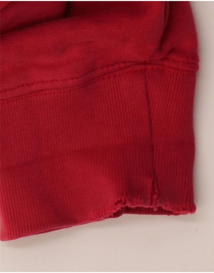 VINTAGE Jersey con capucha gráfica para hombre Algodón rojo medio