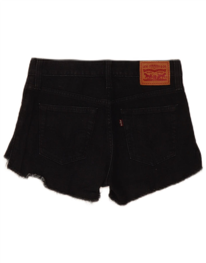 LEVI'S Shorts Vaqueros Mujer W24 XS Algodón Negro