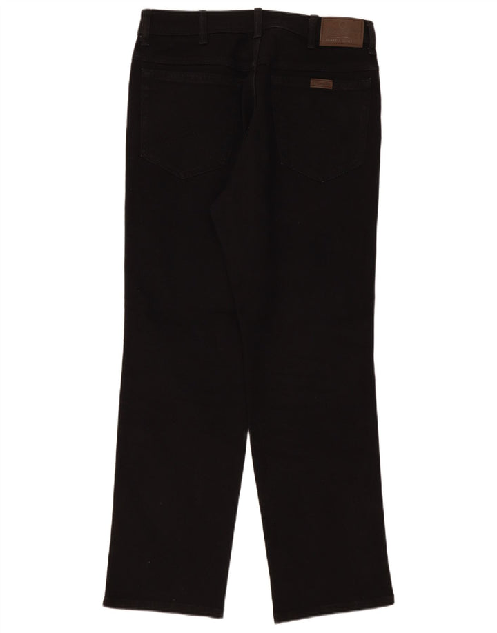 Wrangler Vaqueros rectos regulares para hombre W34 L30 Algodón negro