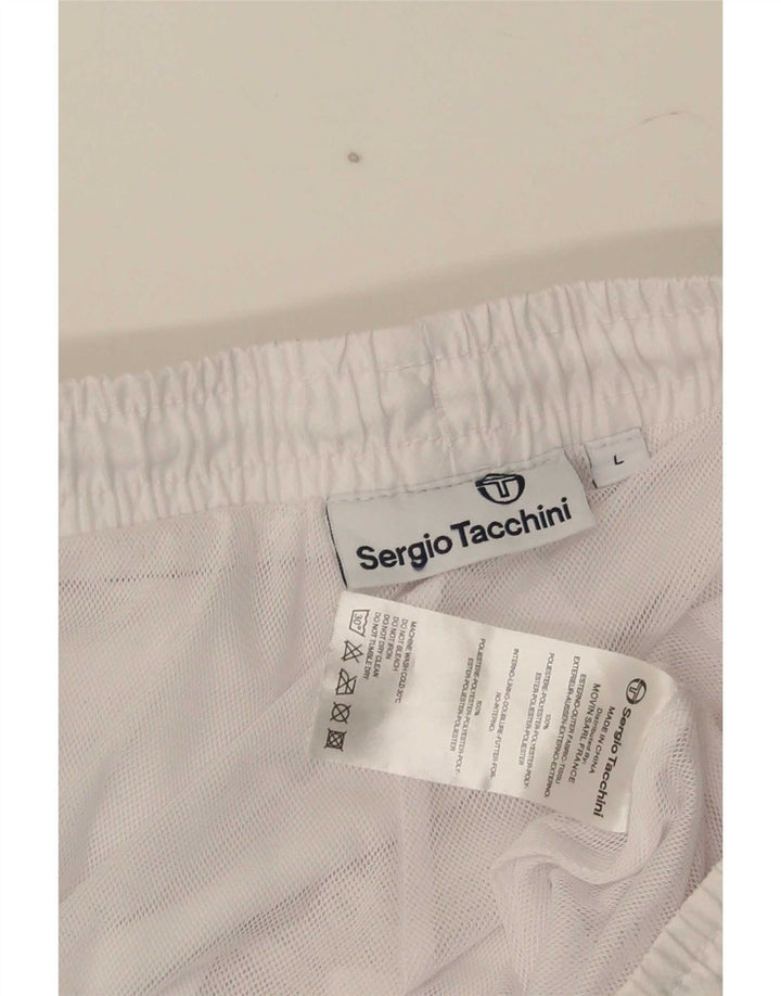 Sergio Tacchini Pantalón De Chándal Hombre Joggers Large Poliéster Blanco