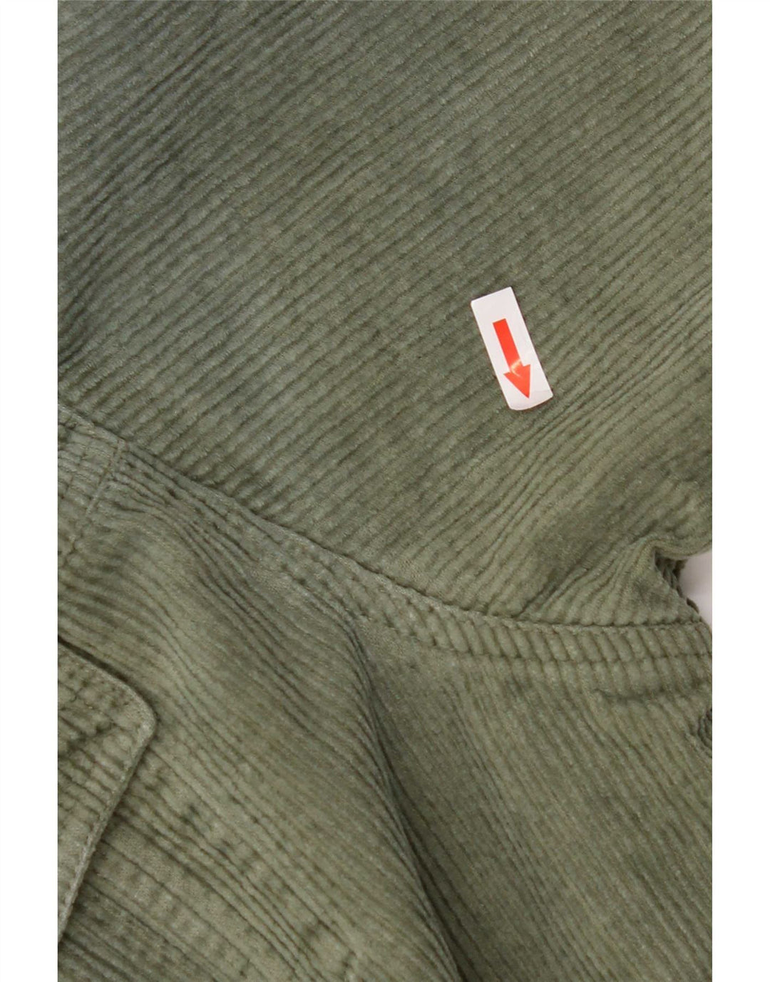 Zara Mujer Chaqueta De Pana Extragrande UK 10 Small Algodón Caqui