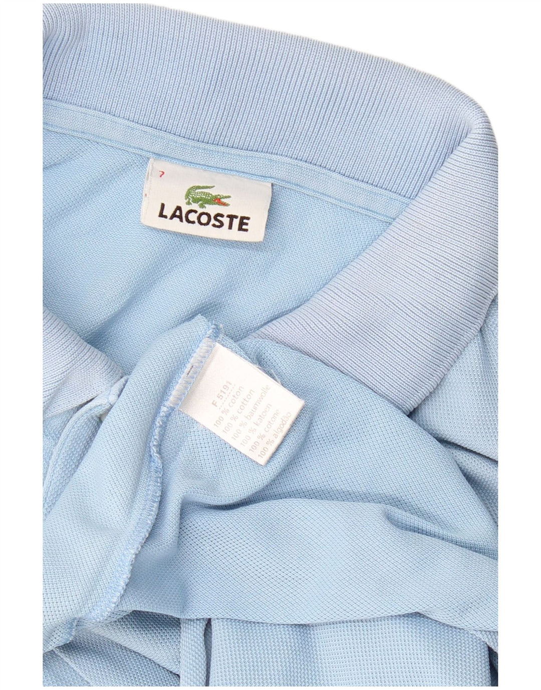 LACOSTE Polo para hombre Talla 7 2XL Algodón azul