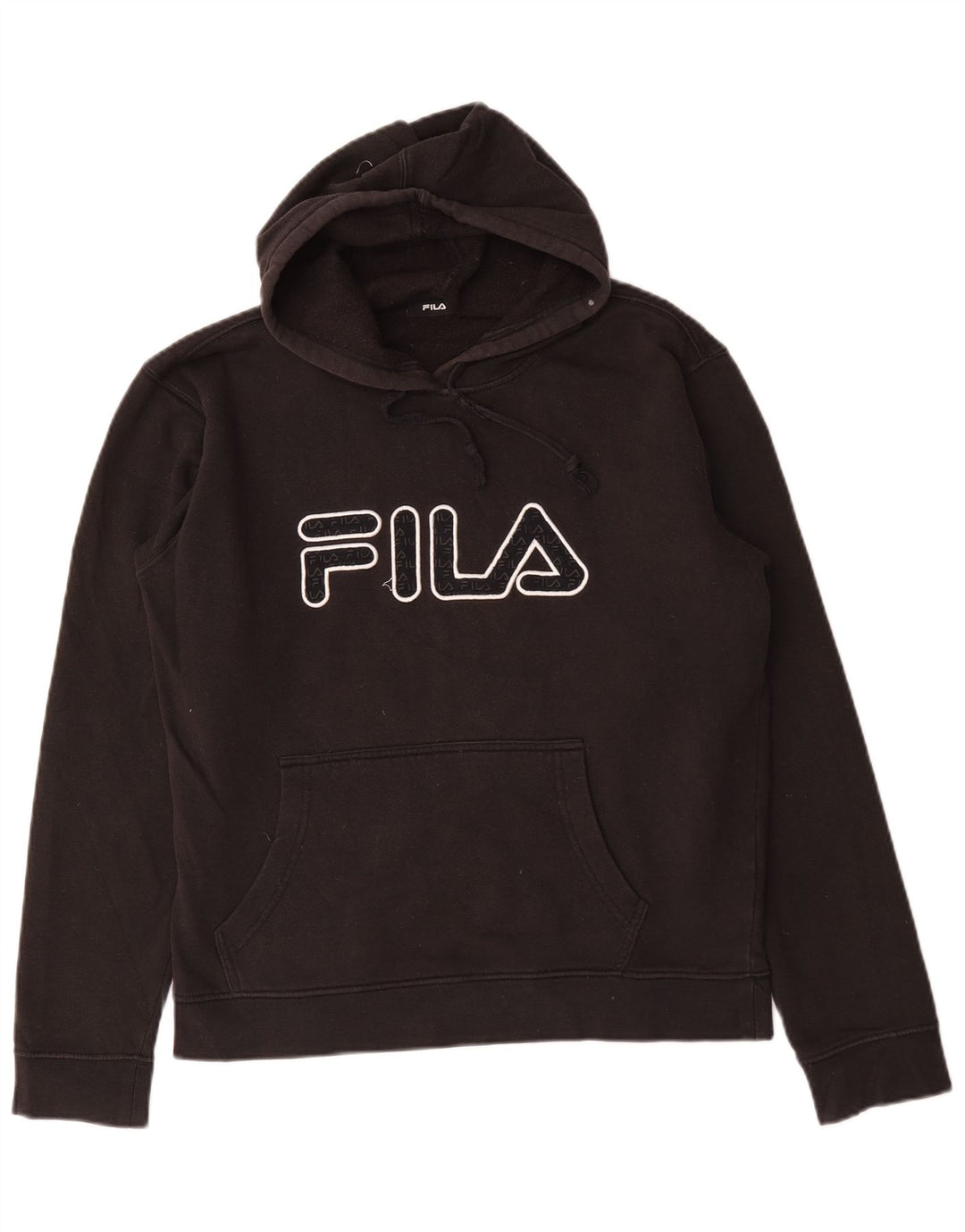 Fila Hombre Graphic Sudadera Con Capucha Jersey Mediano Algodón Negro