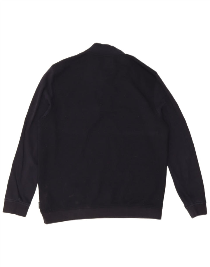 Ted Baker Sudadera con cuello y cremallera para hombre Talla 4 Grande Poliéster azul marino