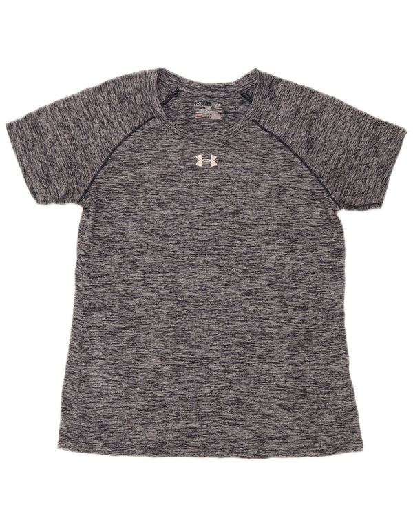 Under Armour Camiseta Heat Gear para hombre Top Small Grey Moteado Poliéster