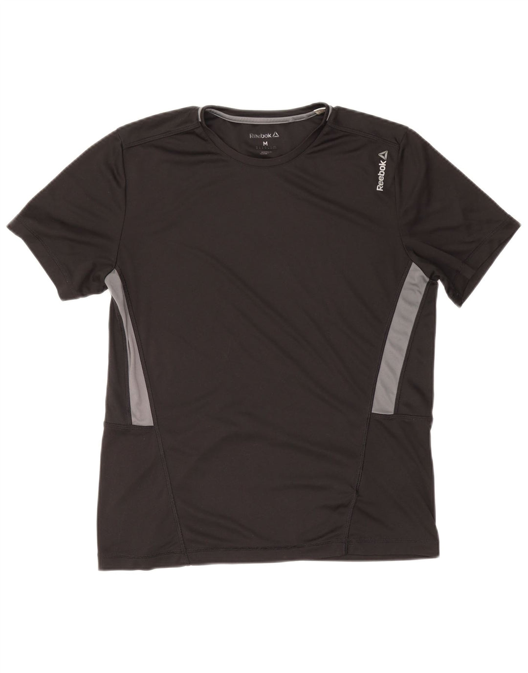 REEBOK Camiseta para mujer Top UK 44 Mediano Negro Colorblock Poliéster