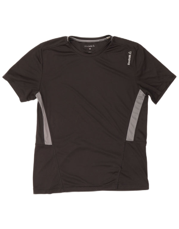 REEBOK Camiseta para mujer Top UK 44 Mediano Negro Colorblock Poliéster