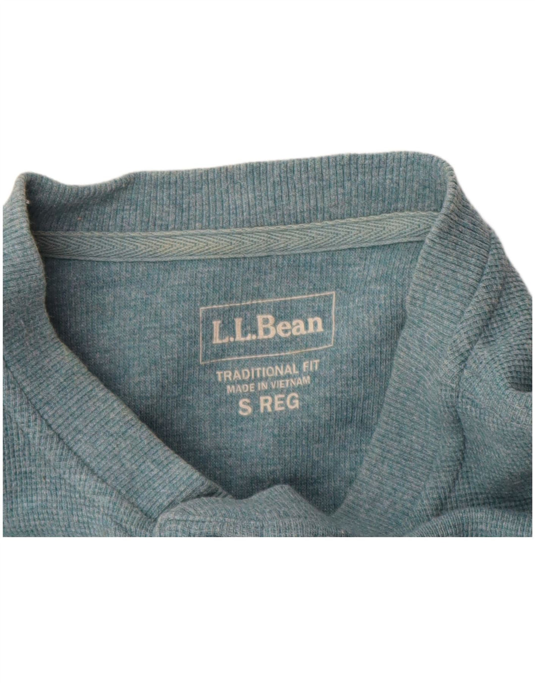 L.L.BEAN Camiseta de ajuste tradicional para hombre de manga larga de algodón azul pequeño