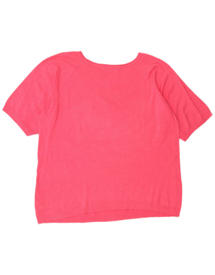 Zara Jersey oversize con cuello barco para mujer, talla 40, color rosa medio