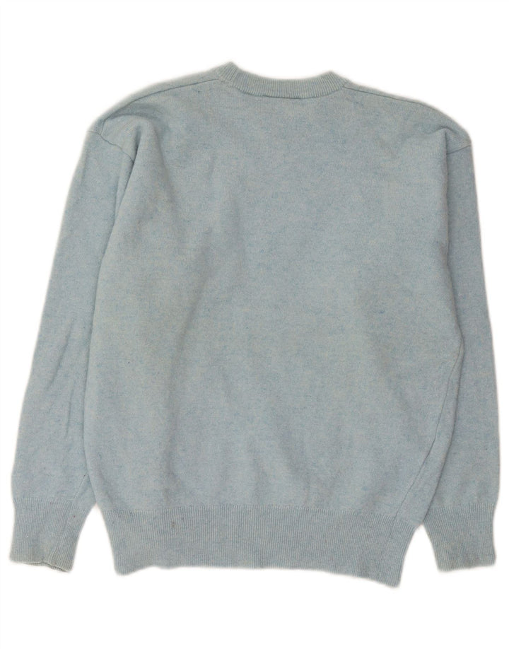 Lacoste - Jersey de cuello redondo para hombre, talla 3, lana de cordero azul pequeña