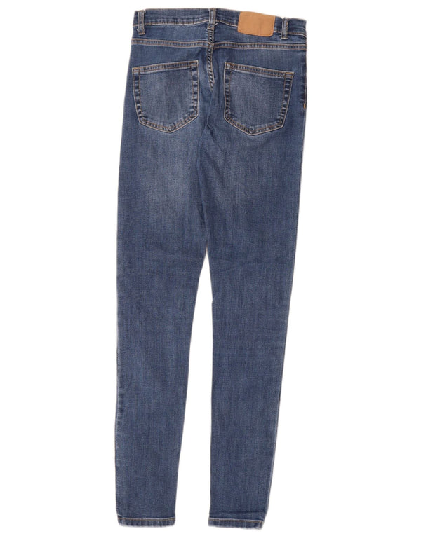 French Connection Vaqueros pitillo para mujer UK 8 Small W27 L30 Algodón azul