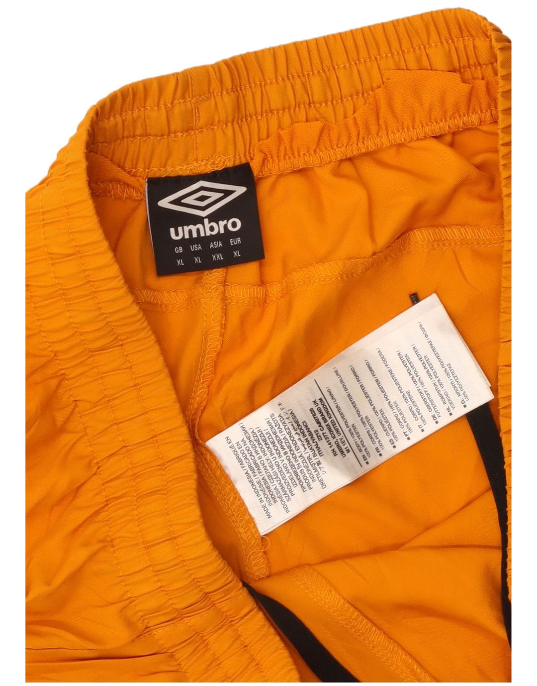 Umbro Shorts deportivos gráficos para hombre XL Naranja Colorblock Poliéster
