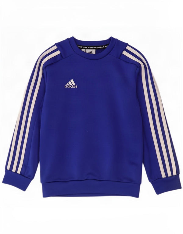Adidas Sudadera Niños Jumper 7-8 Años Azul Poliéster