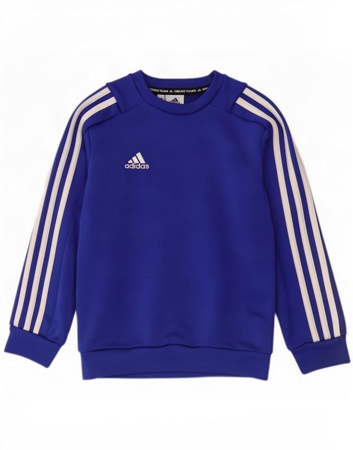 Adidas Sudadera Niños Jumper 7-8 Años Azul Poliéster