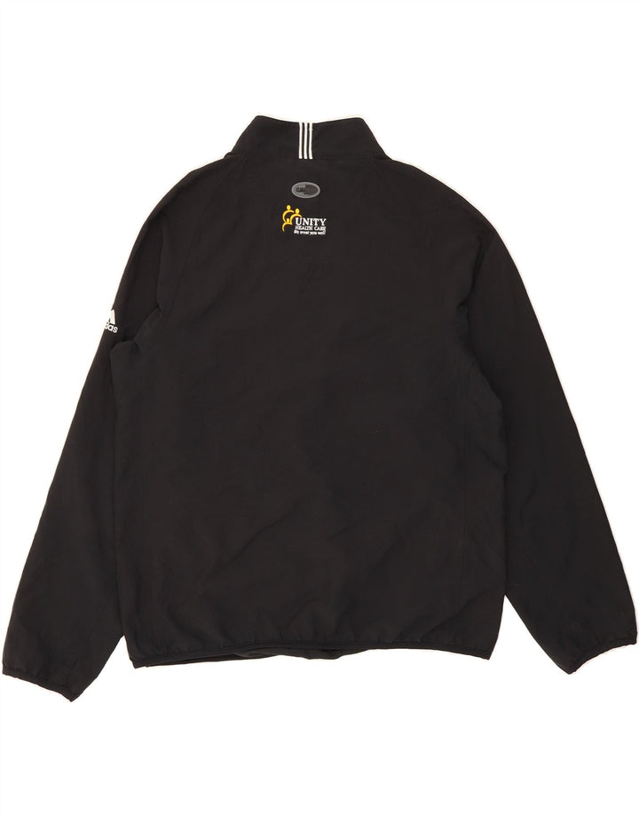 ADIDAS Mens Zip Neck Tracksuit Top Jacket Large Black Polyester Vintage Adidas and Second-Hand Adidas from Messina Hembry 