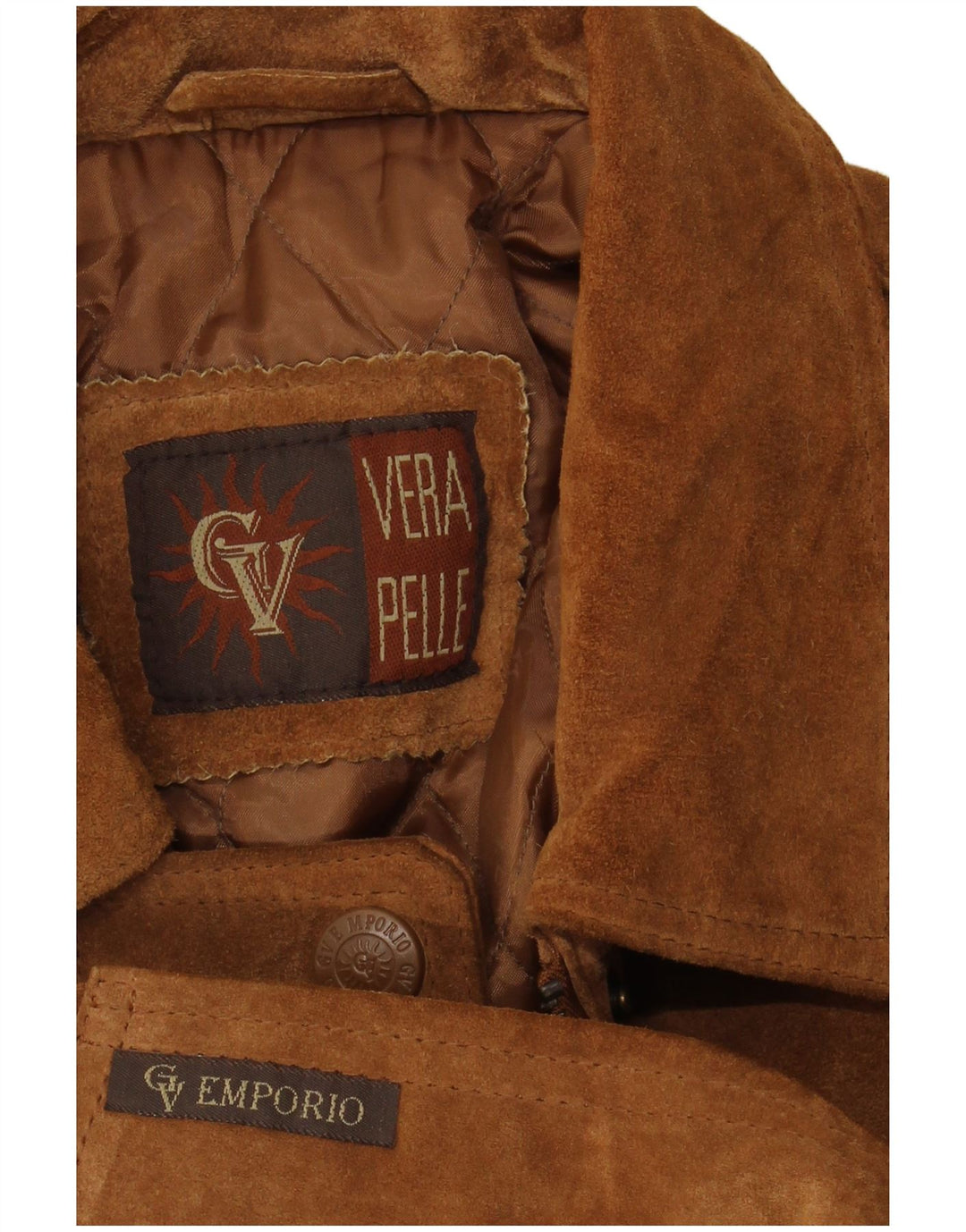 GV EMPORIO Chaqueta de ante para mujer UK 20 2XL Marrón