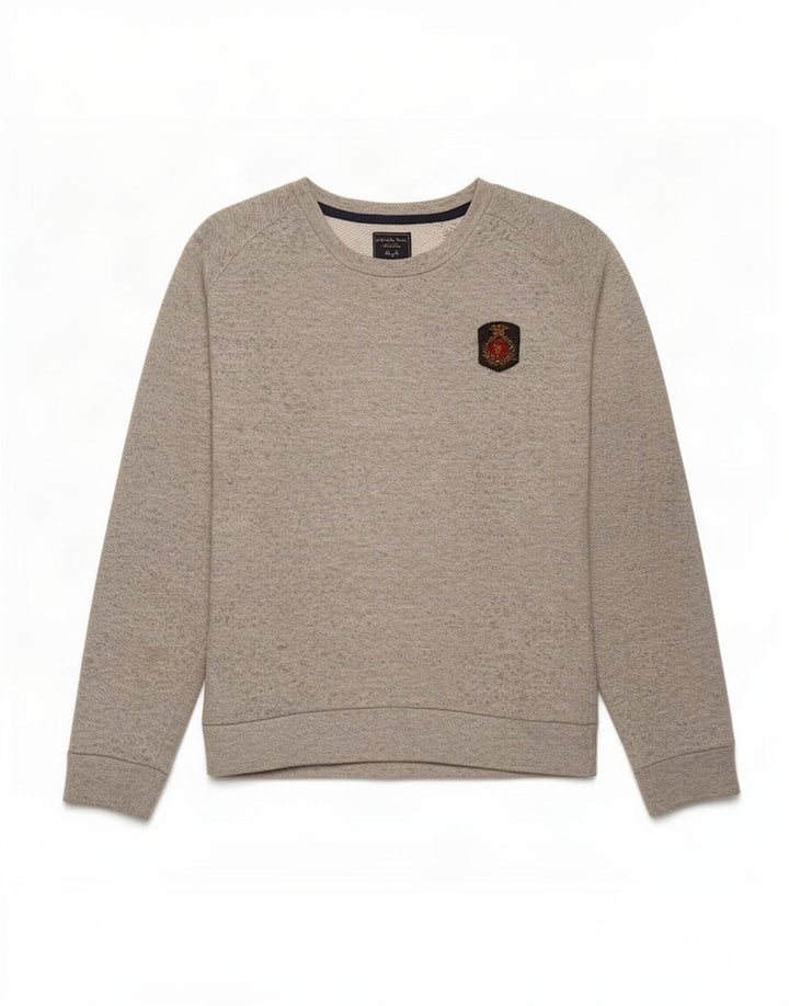 Zara Hombre Sudadera Jumper Large Gris Moteado Poliéster