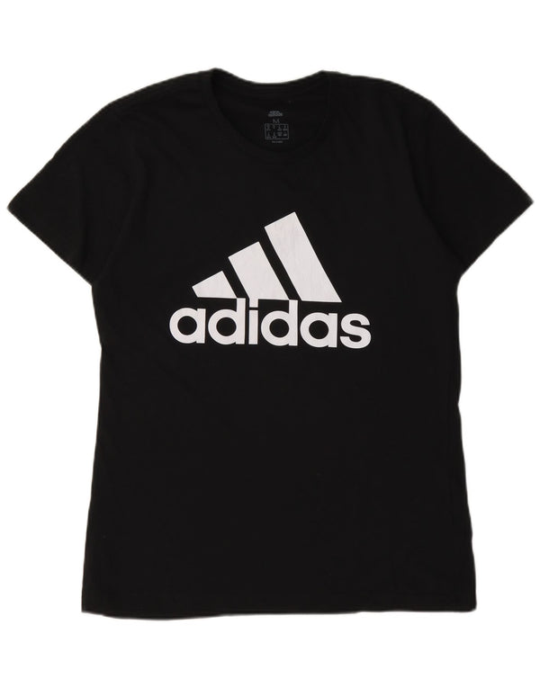 Adidas Camiseta gráfica para mujer Top UK 12/14 Medium Black