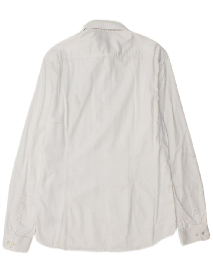JULES Camisa Slim Fit Hombre Algodón Blanco Mediano