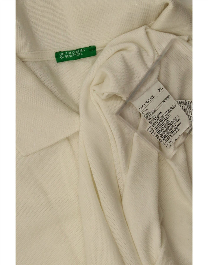 Benetton Polo Hombre XL Blanco Algodón