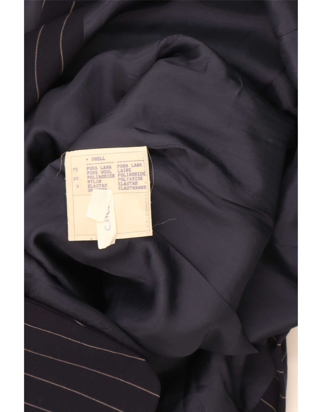 Belfe & Chaqueta tipo blazer de 3 botones para mujer IT 42 Lana mediana a rayas azul marino