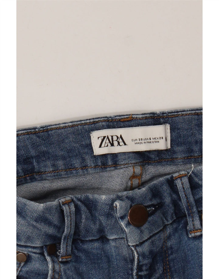 Zara Jeans Acampanados Para Mujer EU 38 Small W28 L27 Azul