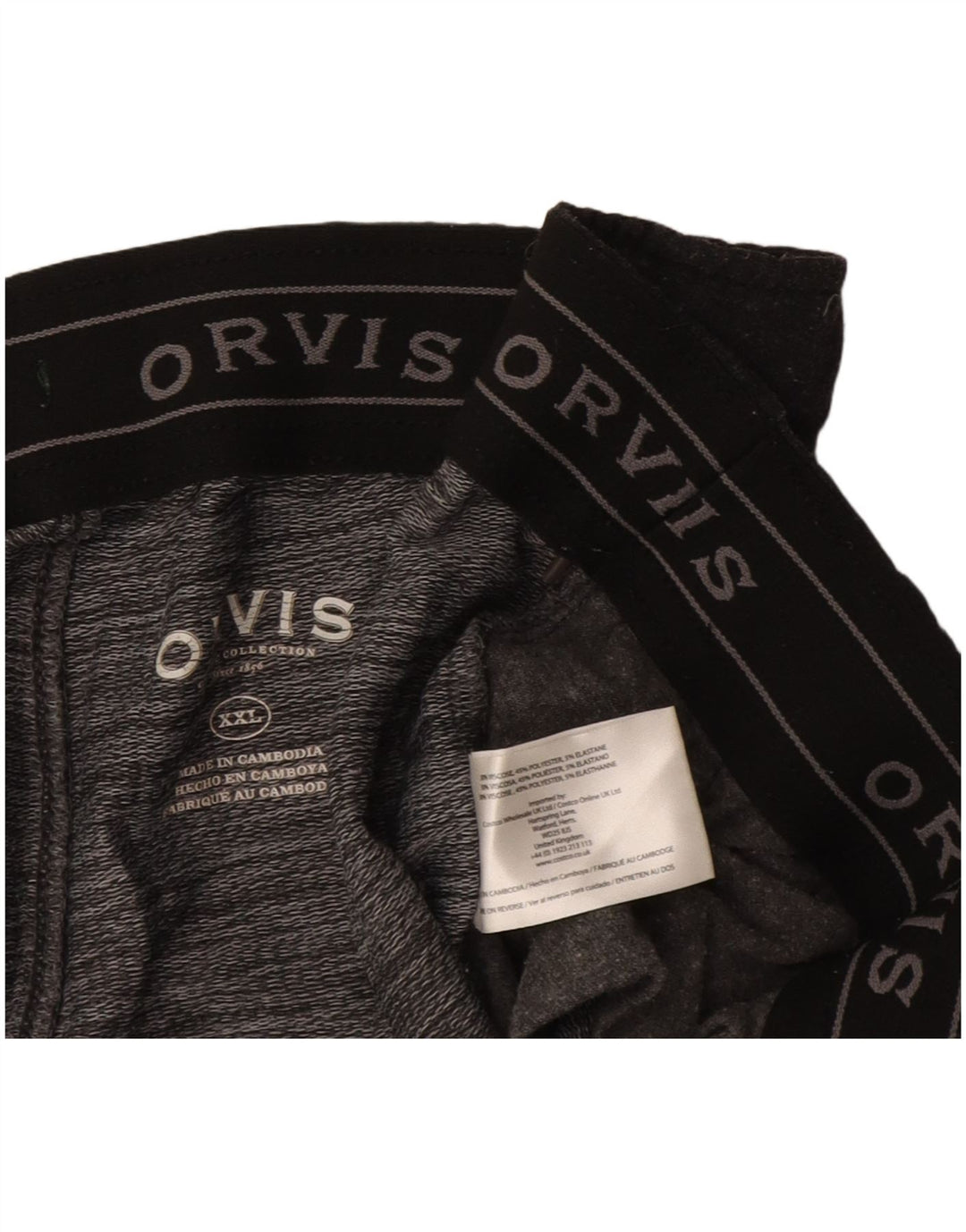Orvis Pantalón Chándal Hombre 2XL Gris Viscosa