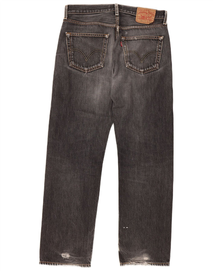 LEVI'S Jeans rectos 501 para hombre W32 L32 Algodón negro