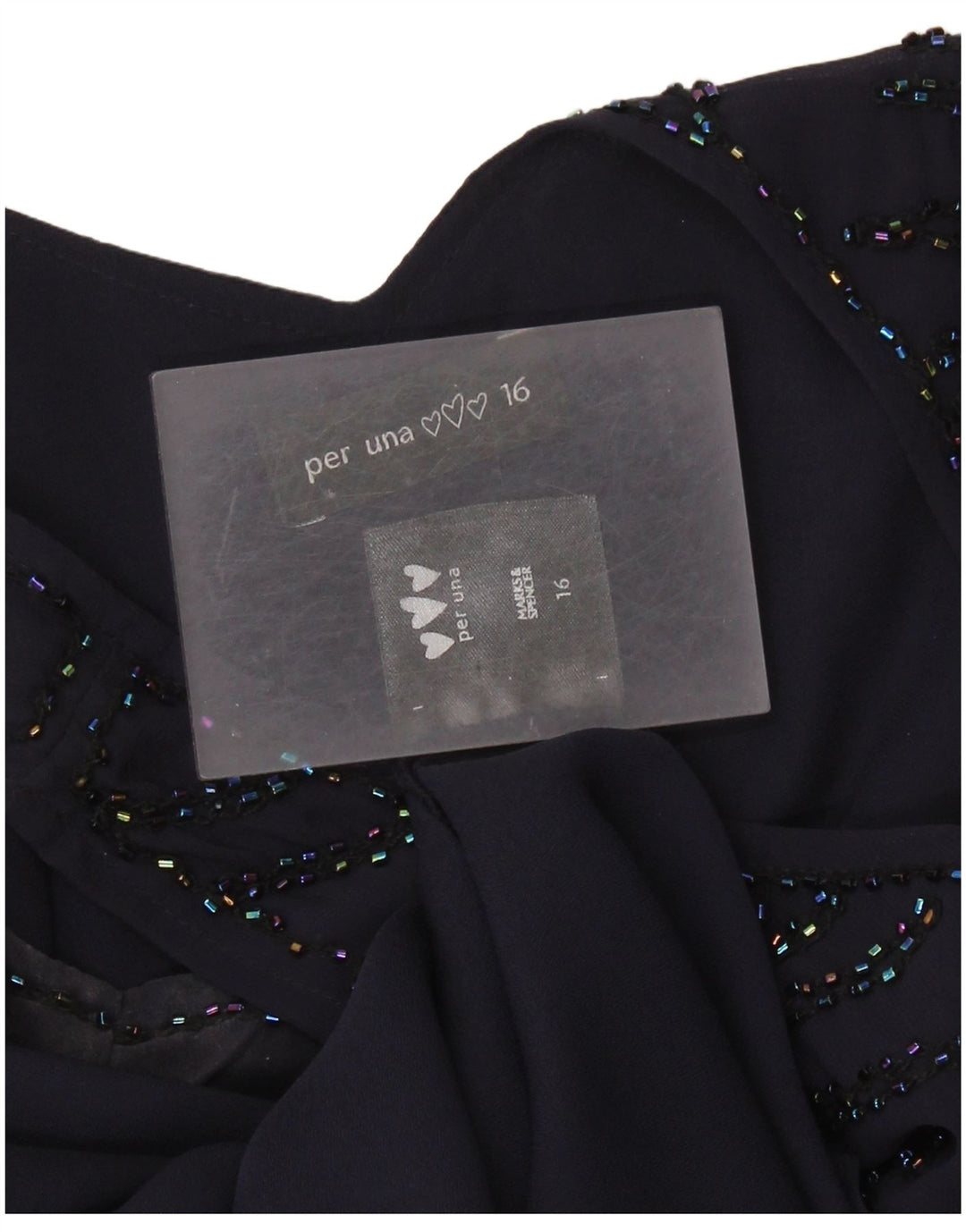 Marks & Spencer Vestido acampanado sin mangas para mujer UK 46 Poliéster morado grande