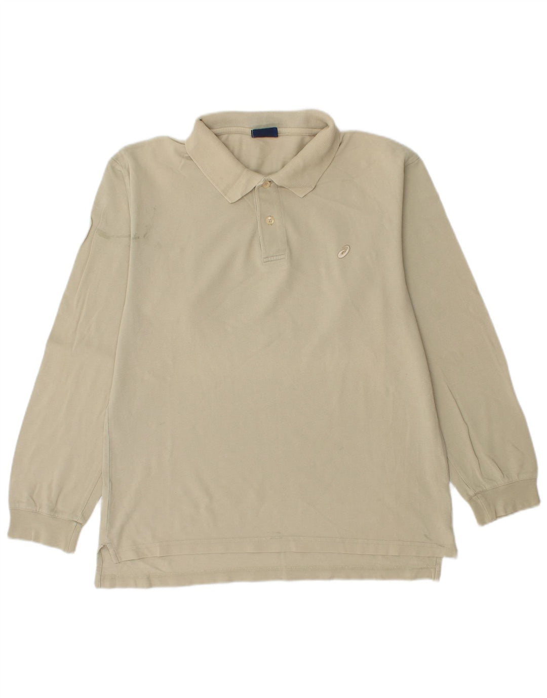 Asics Polo De Manga Larga Para Hombre Pequeño Beige
