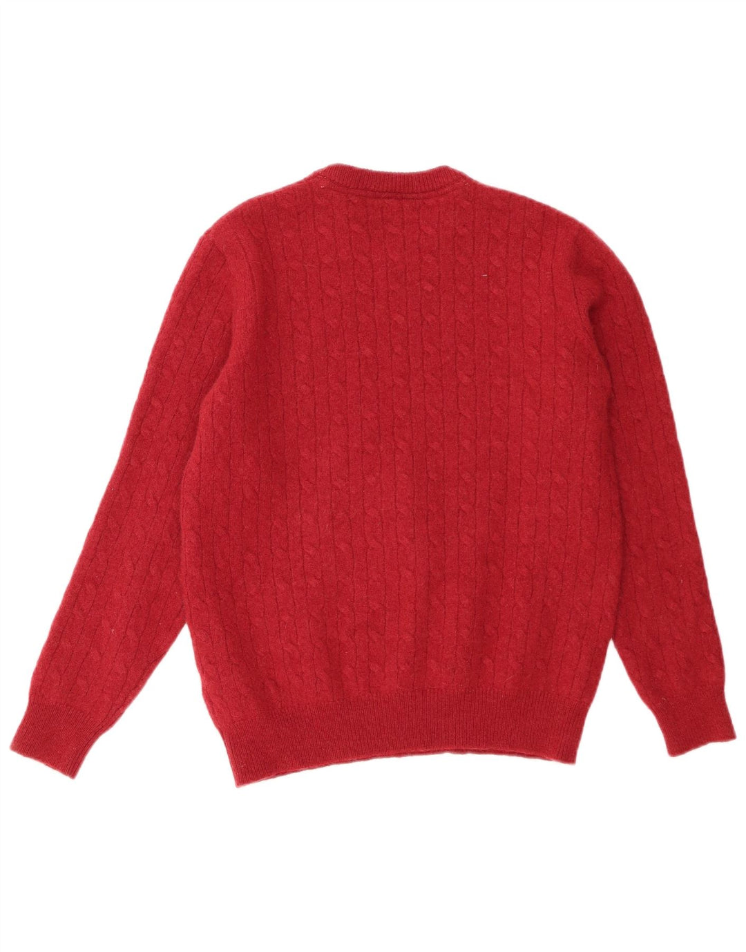 Crew Clothing - Jersey con cuello para hombre, lana de cordero roja mediana