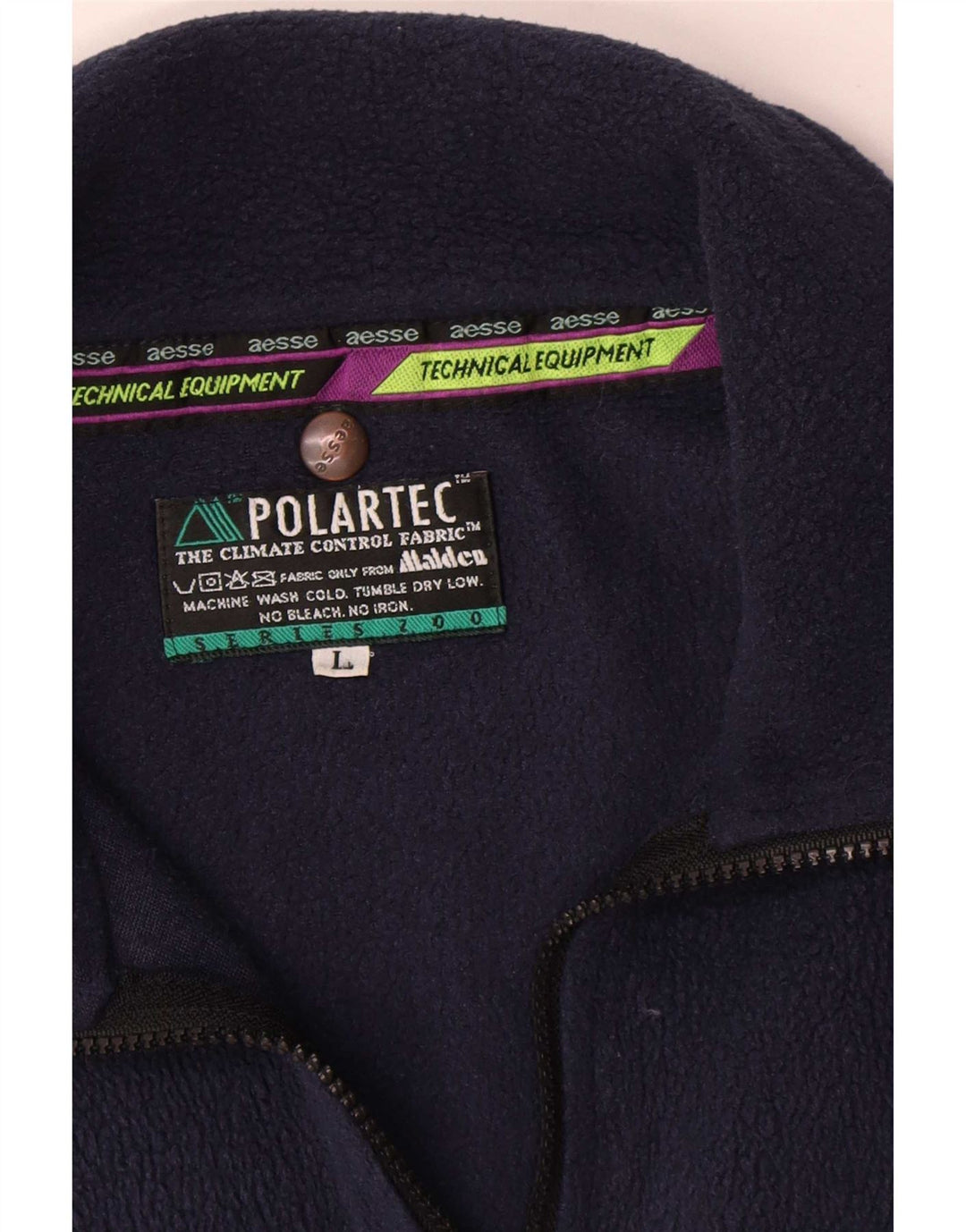 Aesse Chaqueta polar para hombre UK 40 Large Azul marino Poliéster