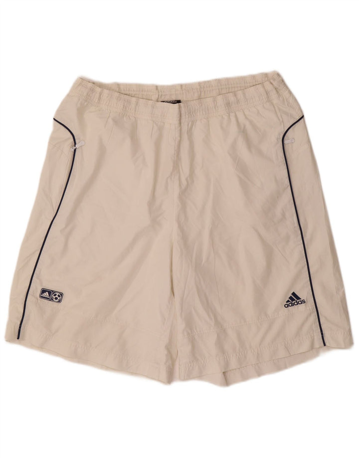 Adidas Pantalones cortos deportivos para hombre XL Blanco Poliéster