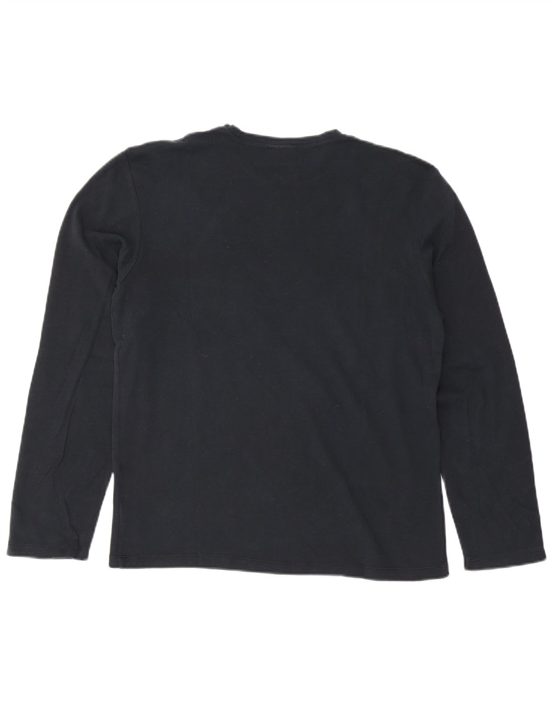 Trussardi Camiseta Hombre Manga Larga Algodón Rayas Azul Marino Grande