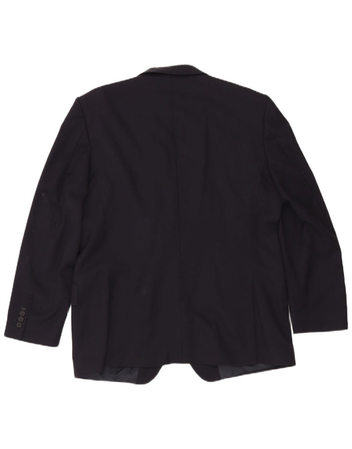 Gieves & Hawkes Chaqueta tipo blazer de 2 botones para hombre UK 46 3XL Lana azul marino