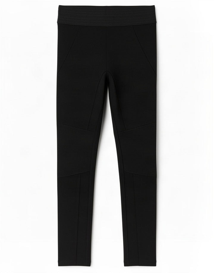 Zara Leggings Mujer UK 40 Mediano Poliéster Negro